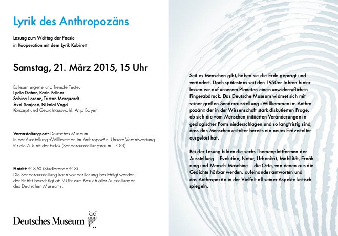 Lyrik des Anthropozäns