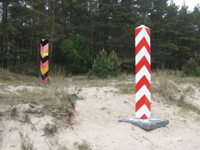 Silke Markefka und Nikolai Vogel: Nach der Grenze / Sonntag, 17. Mai 2009, Grenzübergang zwischen Ahlbeck und Swinoujscie (Swinemünde), Grenze Deutschland/Polen