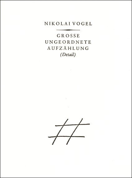 Nikolai Vogel: Publications