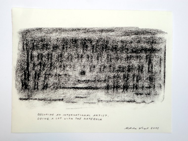 Nikolai Vogel: Becoming An International Artist (4), Pastell auf Papier, 23 x 31 cm (c) Nikolai Vogel / VG Bild-Kunst, Bonn 2015