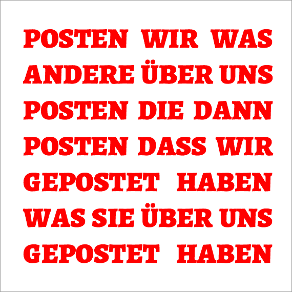 Nikolai Vogel: POSTEN WIR WAS from the series Hints / Hinweise