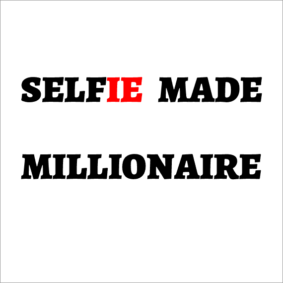 Nikolai Vogel: SELFIE MADE MILLIONAIRE from the series Hints / Hinweise